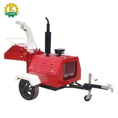 Farms Forestry Machine Wood Chipper Machinery Mobile Log Branch Crusher use 22hp/40hp/50hp diesel engine